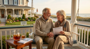 Couple discussing retirement