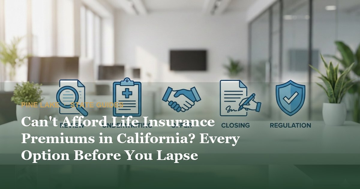 Can't Afford Life Insurance Premiums in California? Every Option Before You Lapse