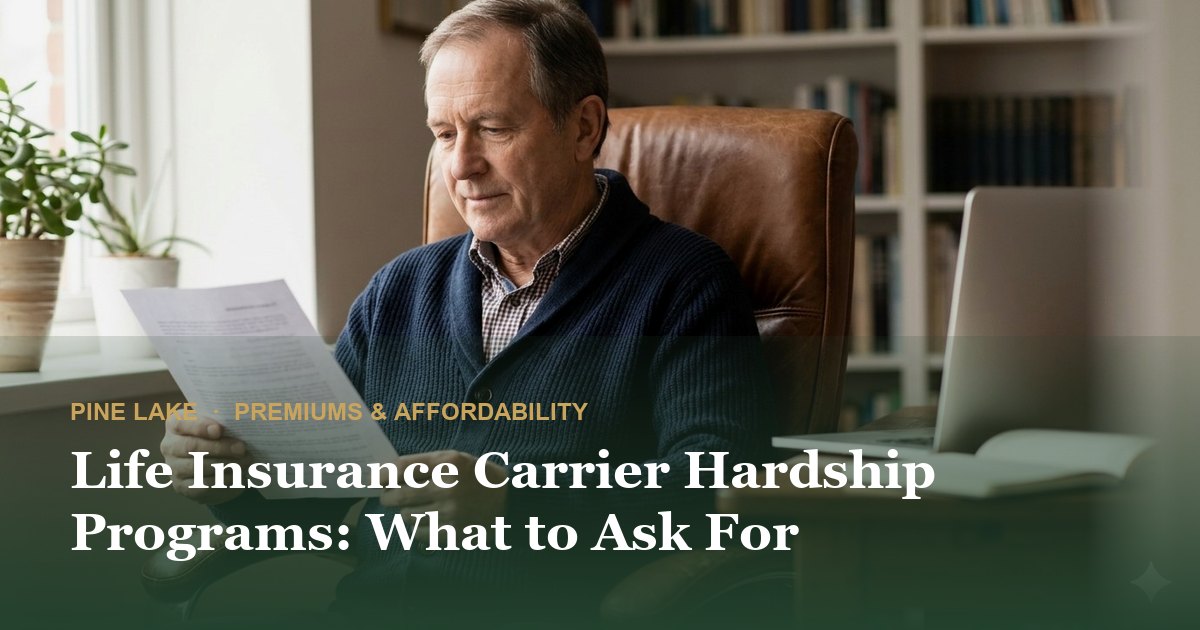 Life Insurance Carrier Hardship Programs: What to Ask For