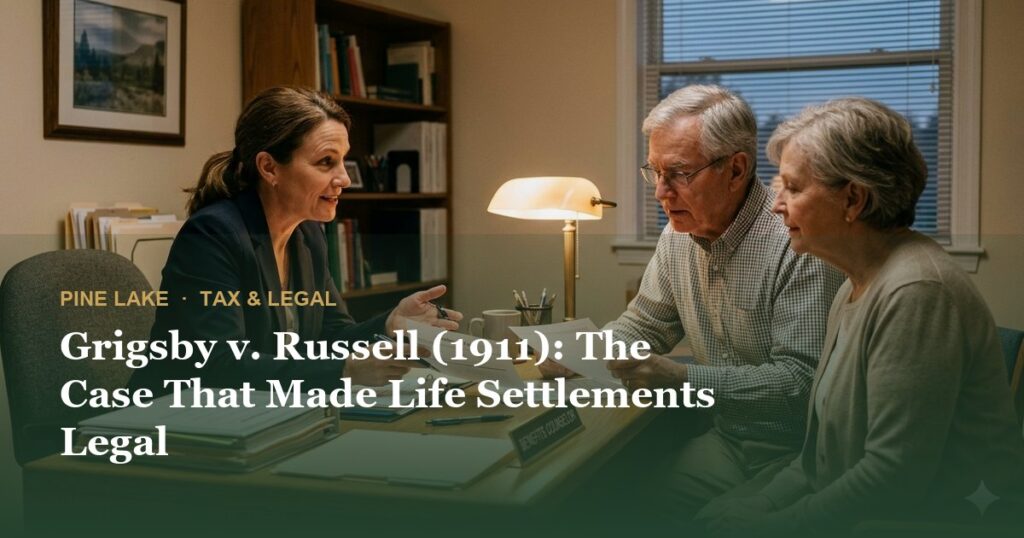 Grigsby v. Russell (1911): The Case That Made Life Settlements Legal