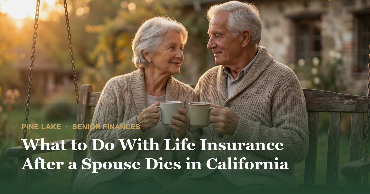 What to Do With Life Insurance After a Spouse Dies in California