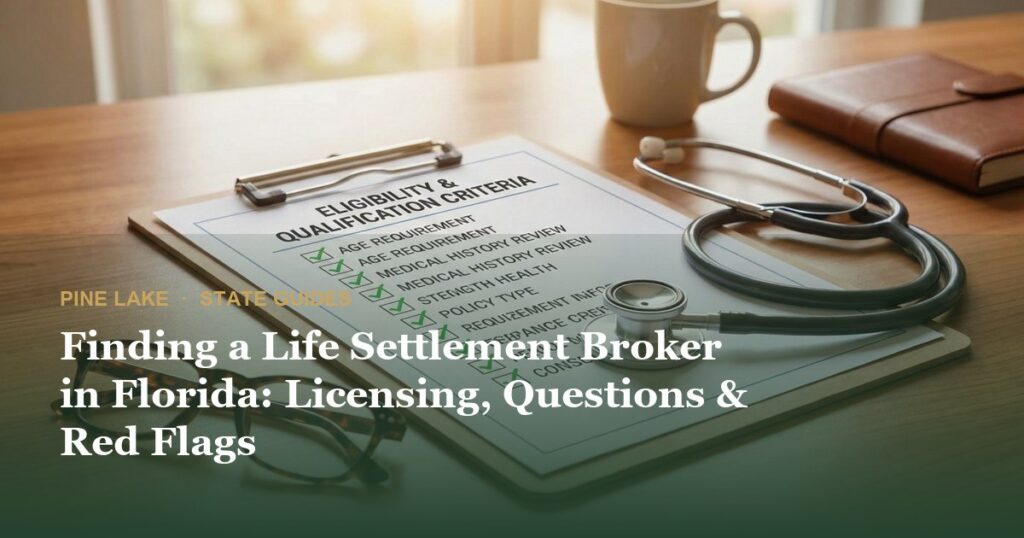 Finding a Life Settlement Broker in Florida: Licensing, Questions & Red Flags