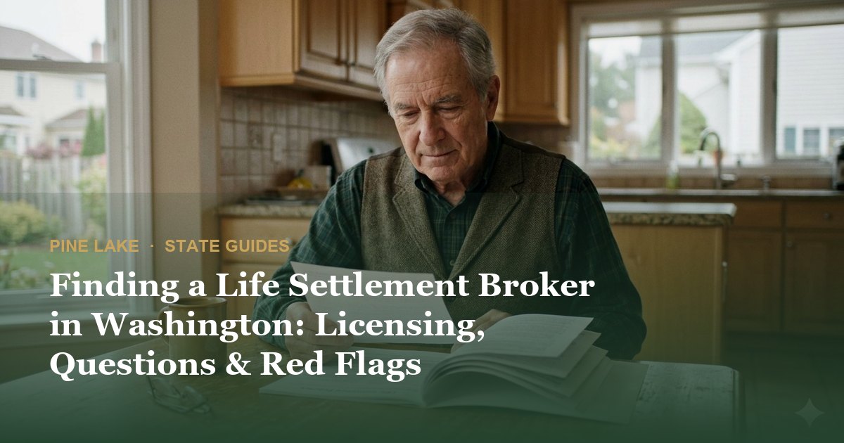 Finding a Life Settlement Broker in Washington: Licensing, Questions & Red Flags
