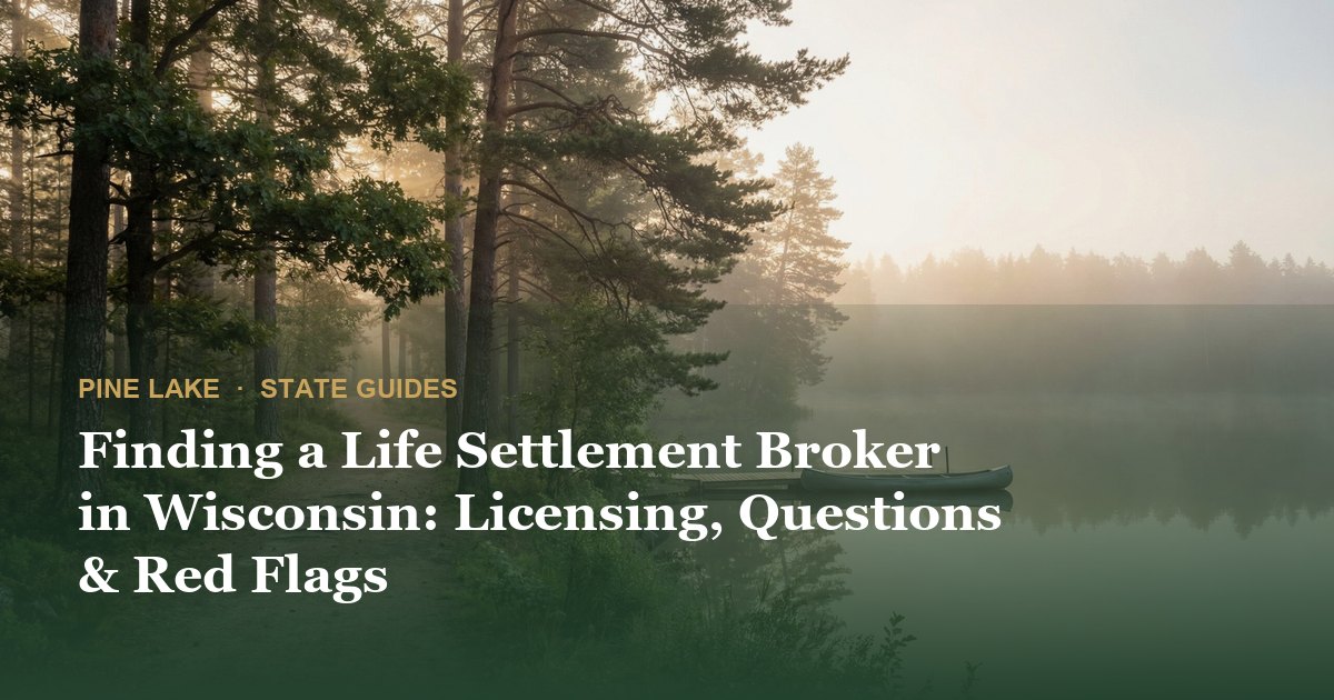 Finding a Life Settlement Broker in Wisconsin: Licensing, Questions & Red Flags
