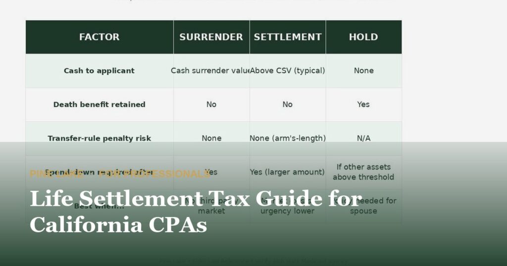 Life Settlement Tax Guide for California CPAs