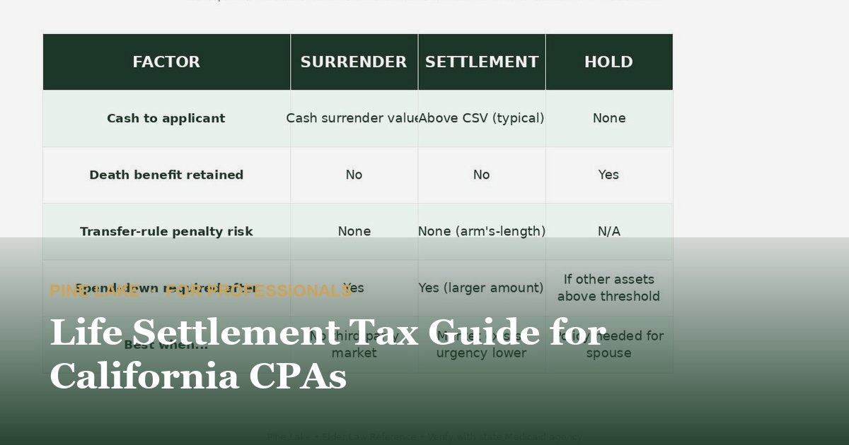Life Settlement Tax Guide for California CPAs