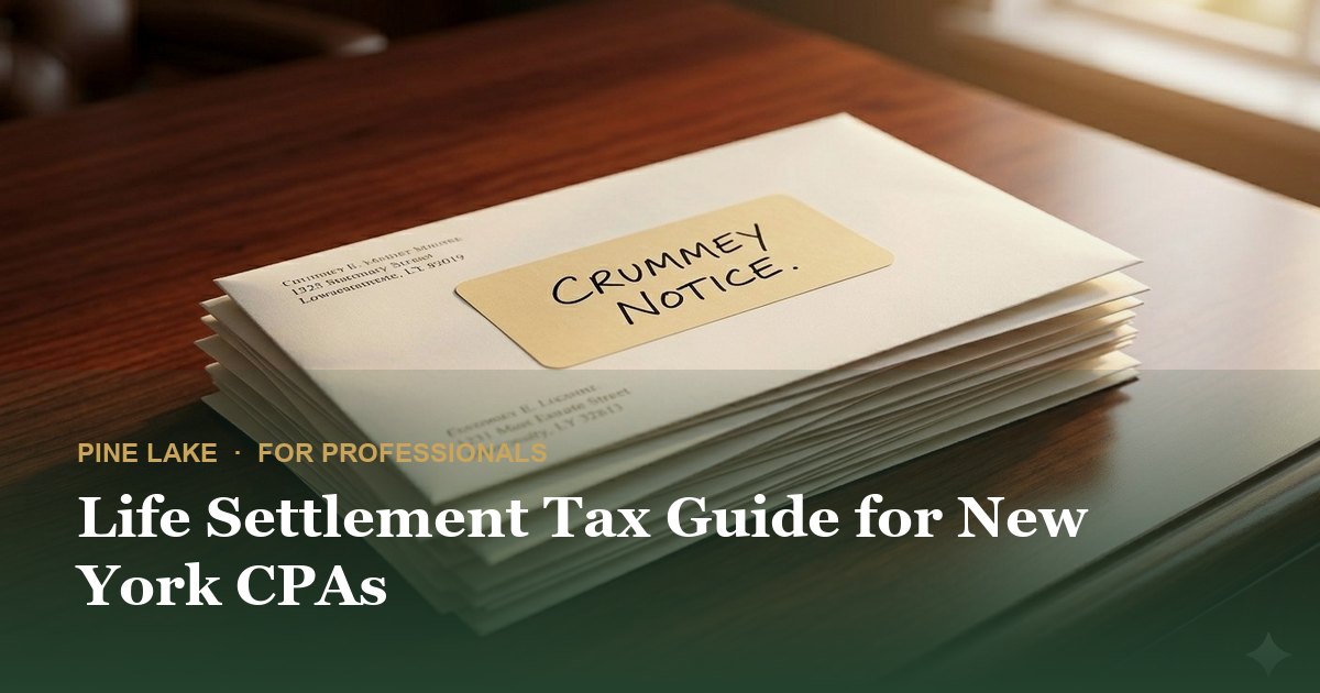 Life Settlement Tax Guide for New York CPAs