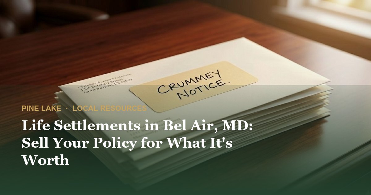 Life Settlements in Bel Air, MD: Sell Your Policy for What It's Worth
