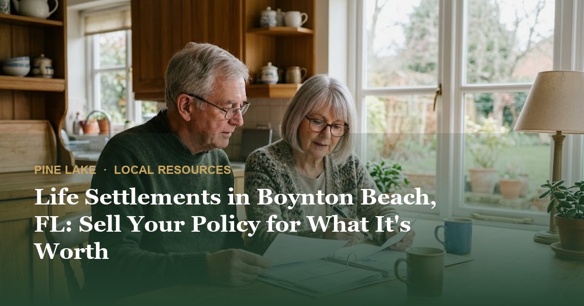 Life Settlements in Boynton Beach, FL: Sell Your Policy for What It's Worth