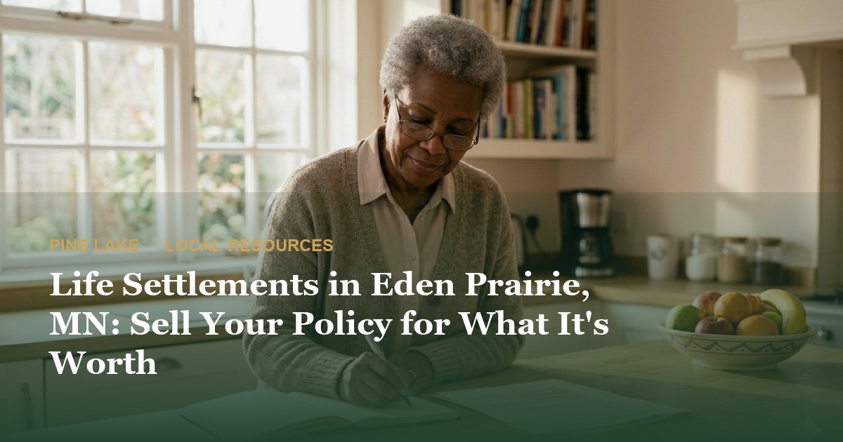 Life Settlements in Eden Prairie, MN: Sell Your Policy for What It's Worth