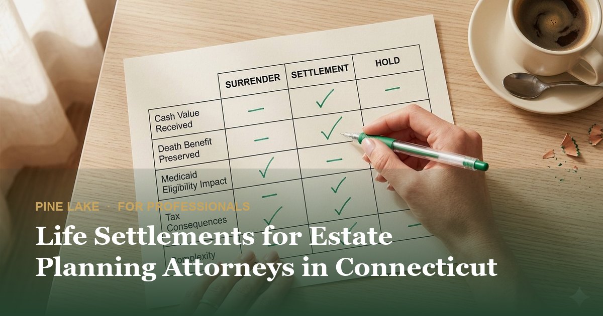 Life Settlements for Estate Planning Attorneys in Connecticut