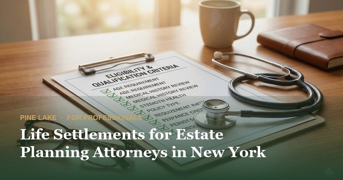 Life Settlements for Estate Planning Attorneys in New York