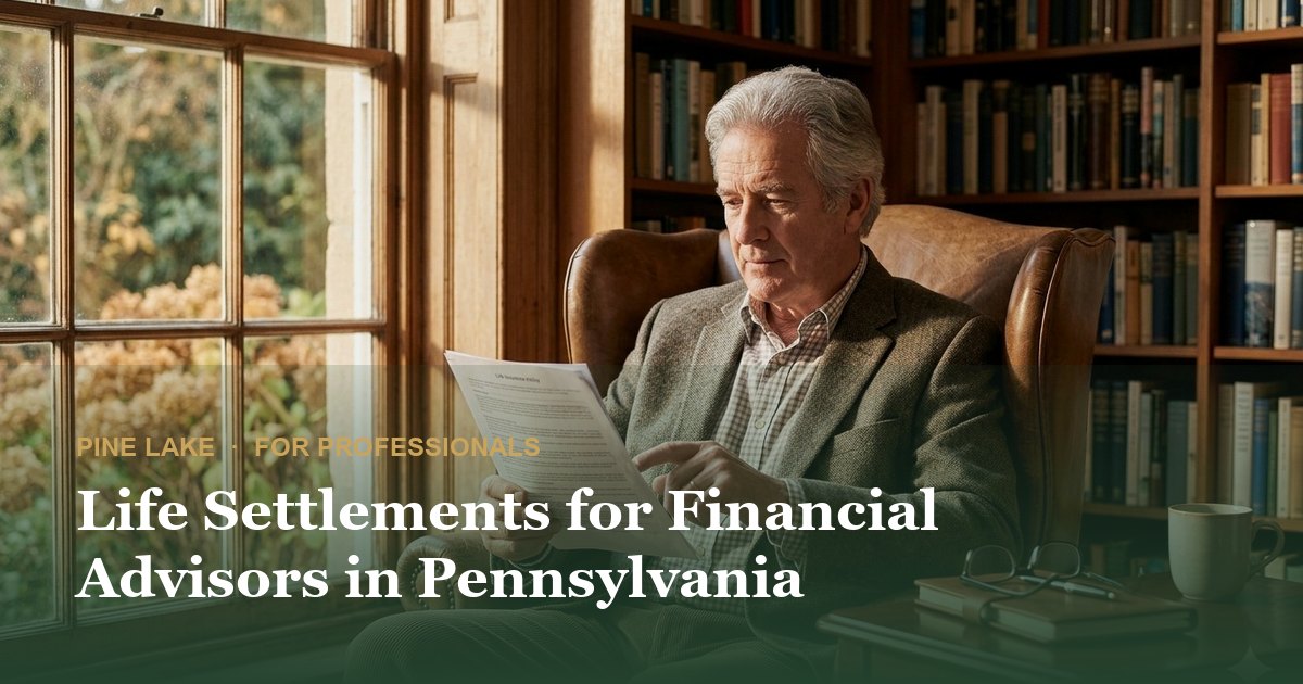Life Settlements for Financial Advisors in Pennsylvania