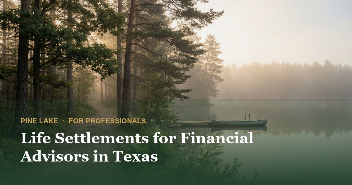 Life Settlements for Financial Advisors in Texas