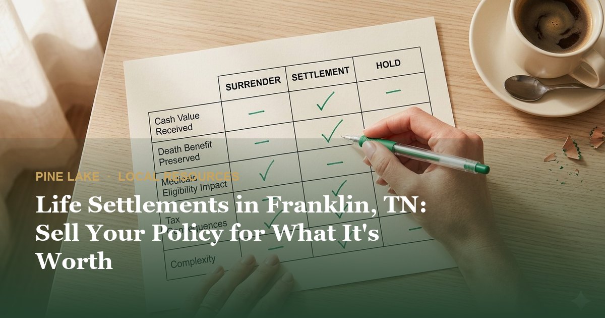 Life Settlements in Franklin, TN: Sell Your Policy for What It's Worth