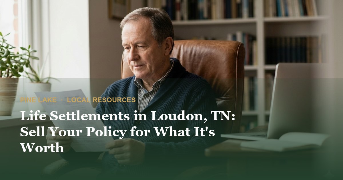 Life Settlements in Loudon, TN: Sell Your Policy for What It's Worth