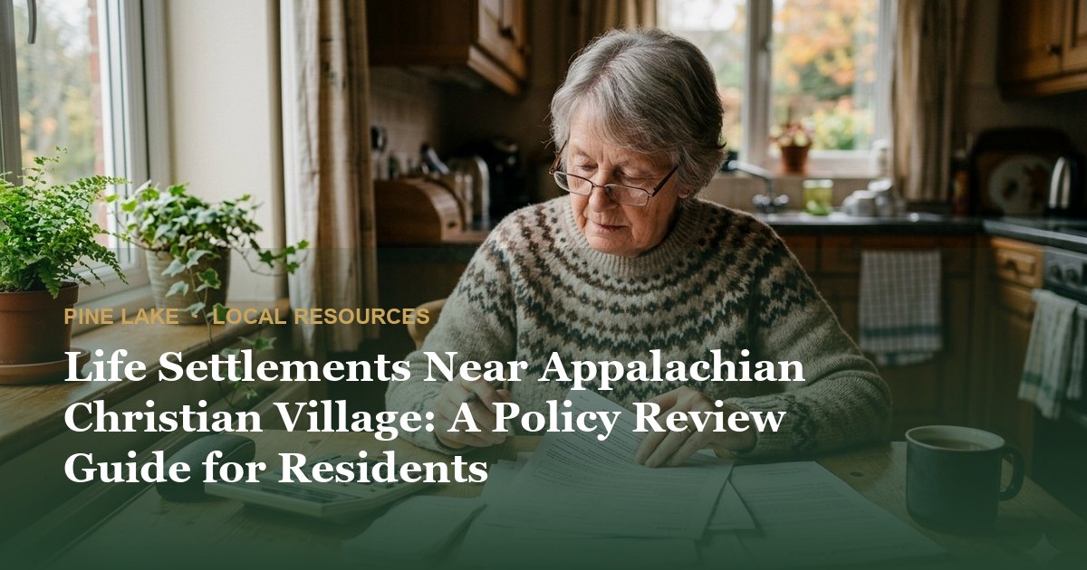 Life Settlements Near Appalachian Christian Village: A Policy Review Guide for Residents