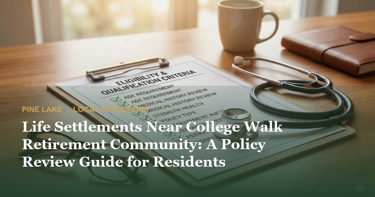 Life Settlements Near College Walk Retirement Community: A Policy Review Guide for Residents