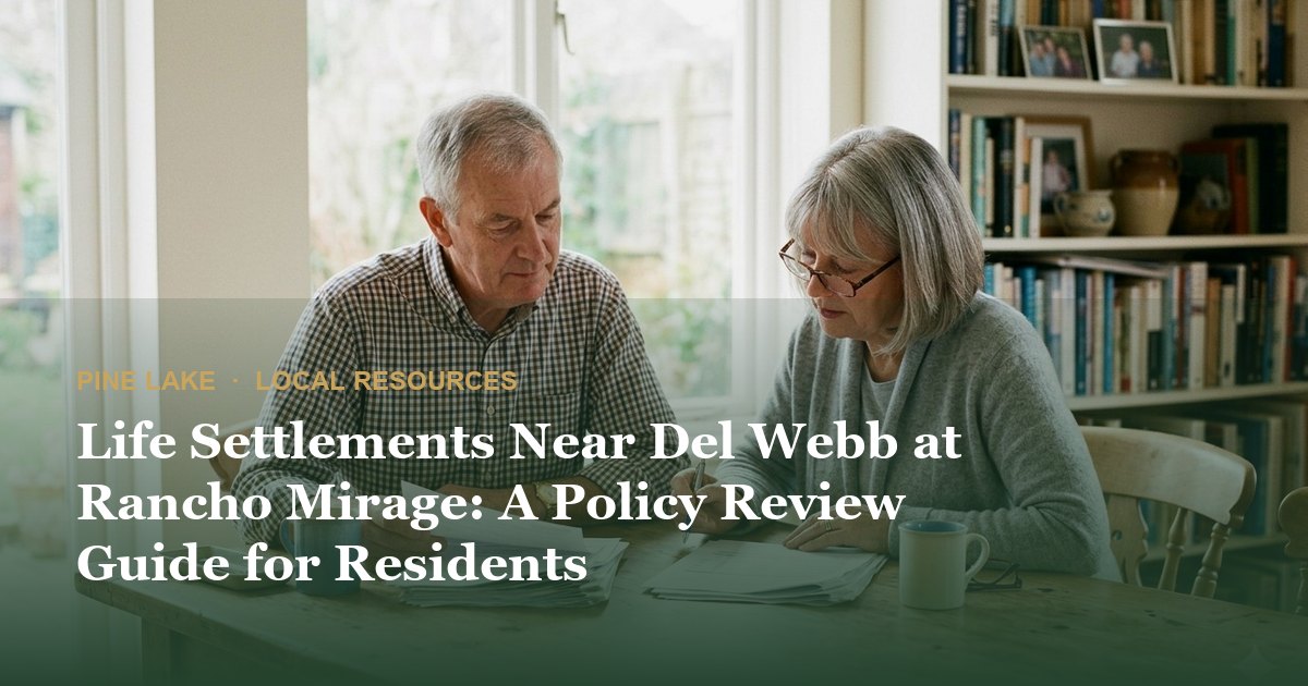 Life Settlements Near Del Webb at Rancho Mirage: A Policy Review Guide for Residents