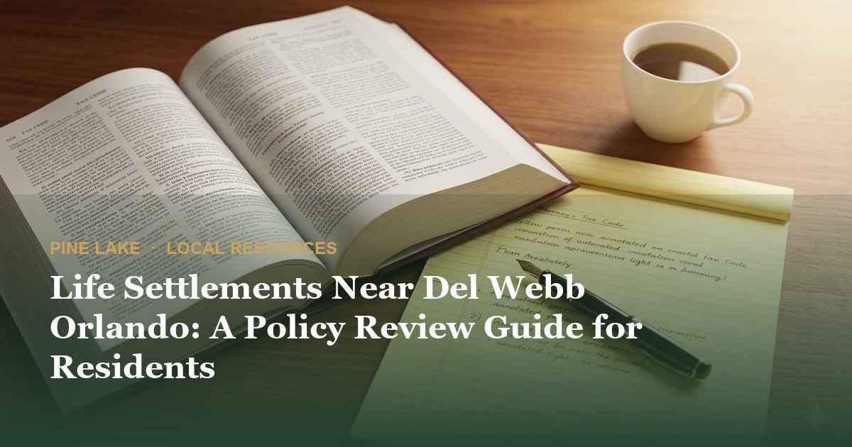 Life Settlements Near Del Webb Orlando: A Policy Review Guide for Residents
