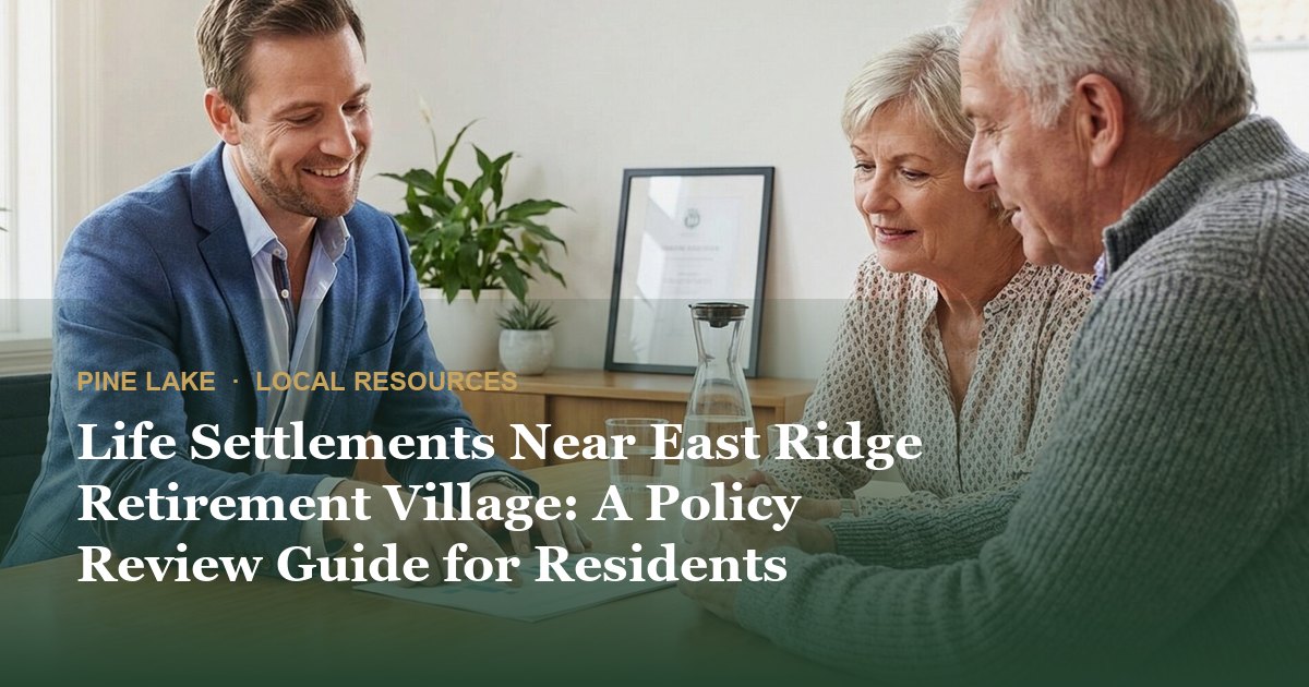 Life Settlements Near East Ridge Retirement Village: A Policy Review Guide for Residents