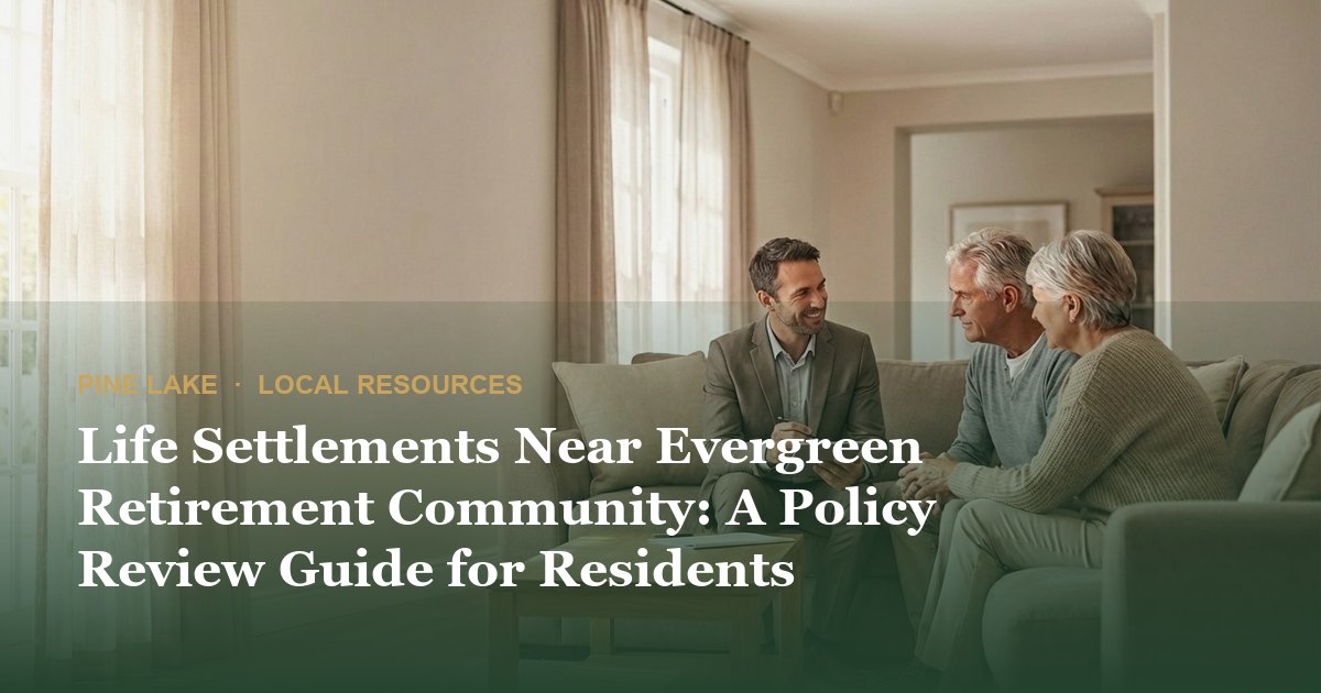 Life Settlements Near Evergreen Retirement Community: A Policy Review Guide for Residents