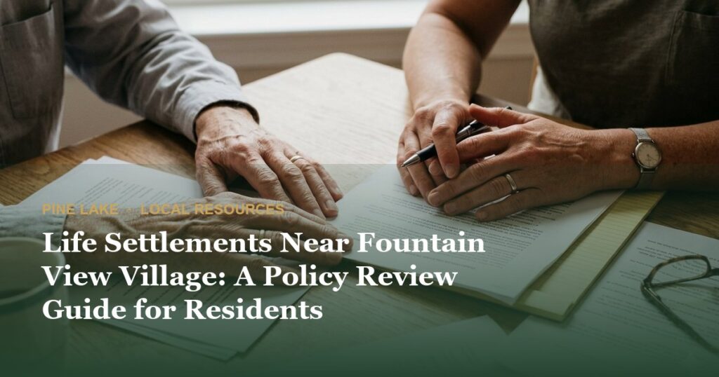 Life Settlements Near Fountain View Village: A Policy Review Guide for Residents