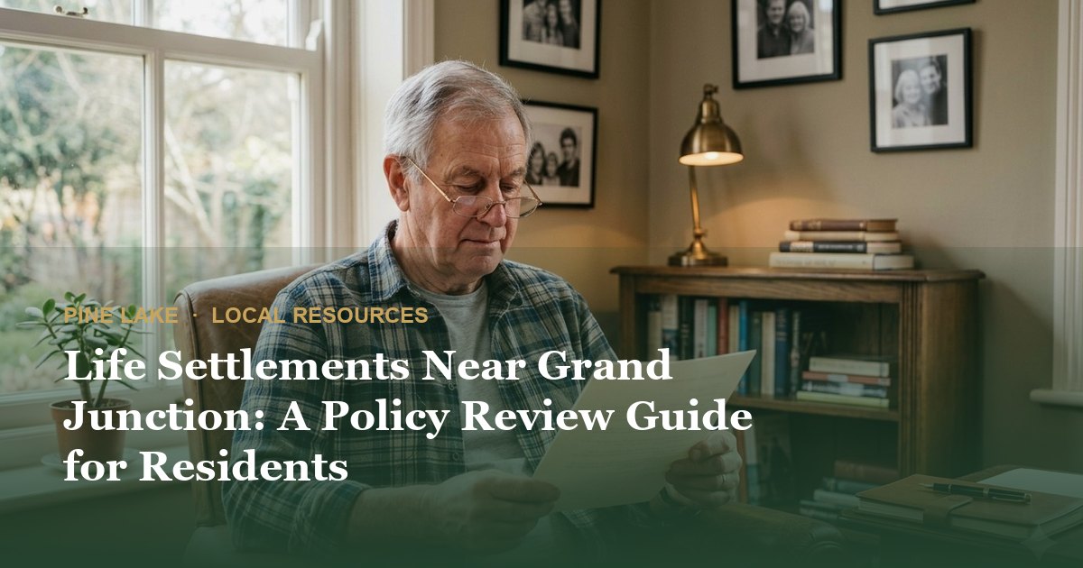 Life Settlements Near Grand Junction: A Policy Review Guide for Residents