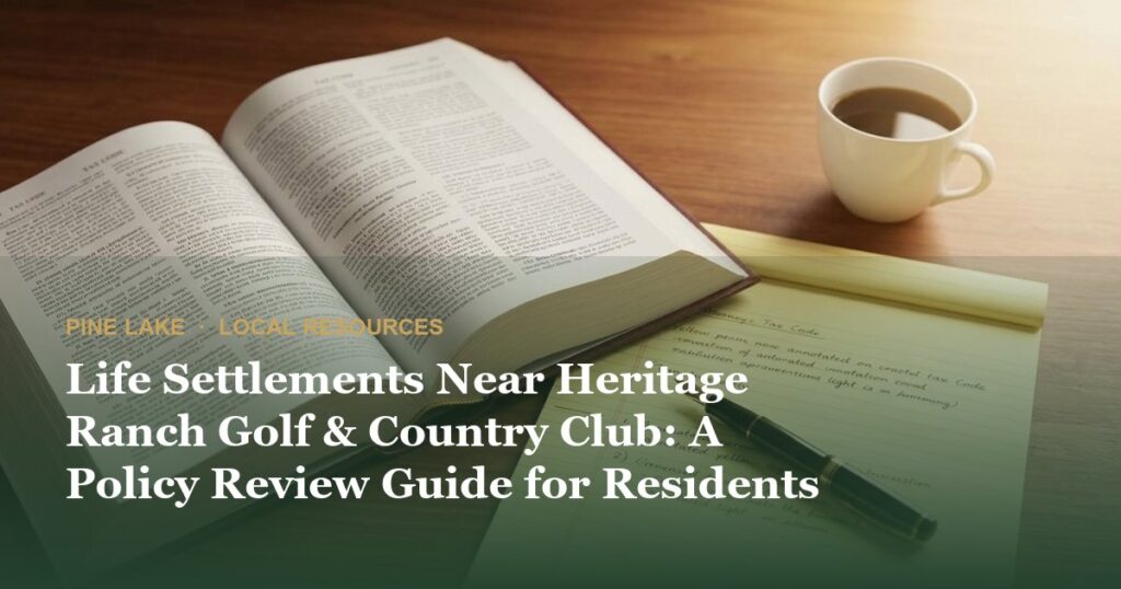 Life Settlements Near Heritage Ranch Golf & Country Club: A Policy Review Guide for Residents