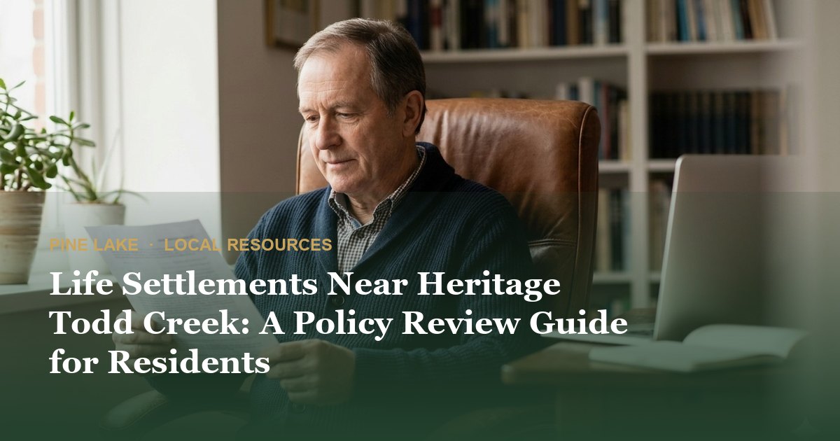 Life Settlements Near Heritage Todd Creek: A Policy Review Guide for Residents