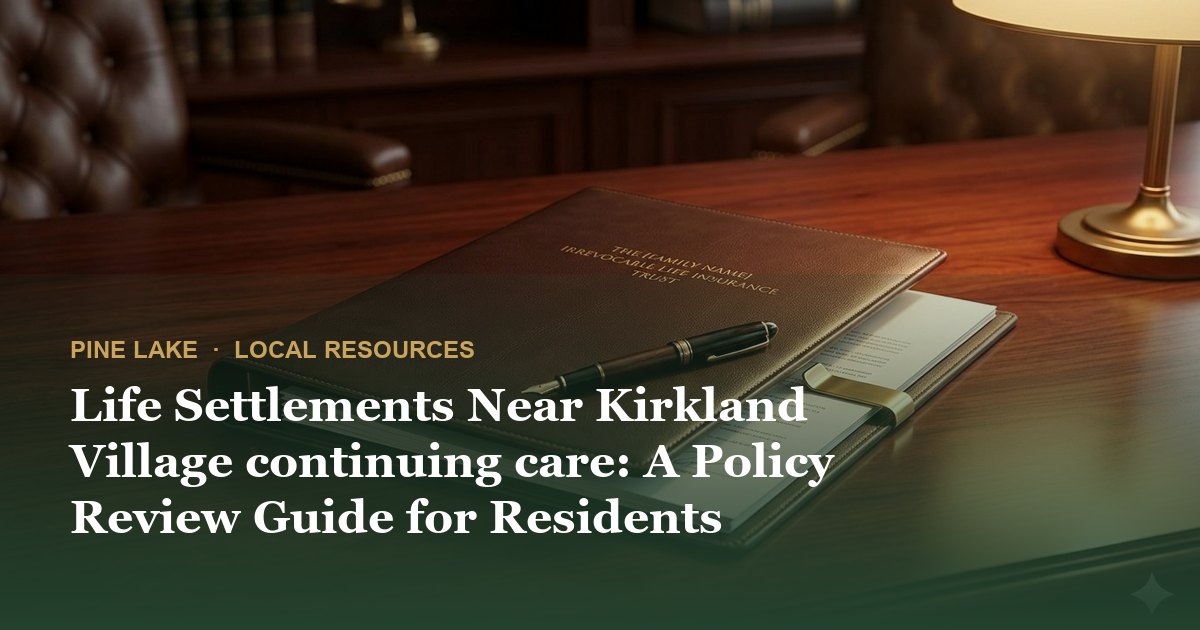 Life Settlements Near Kirkland Village continuing care: A Policy Review Guide for Residents