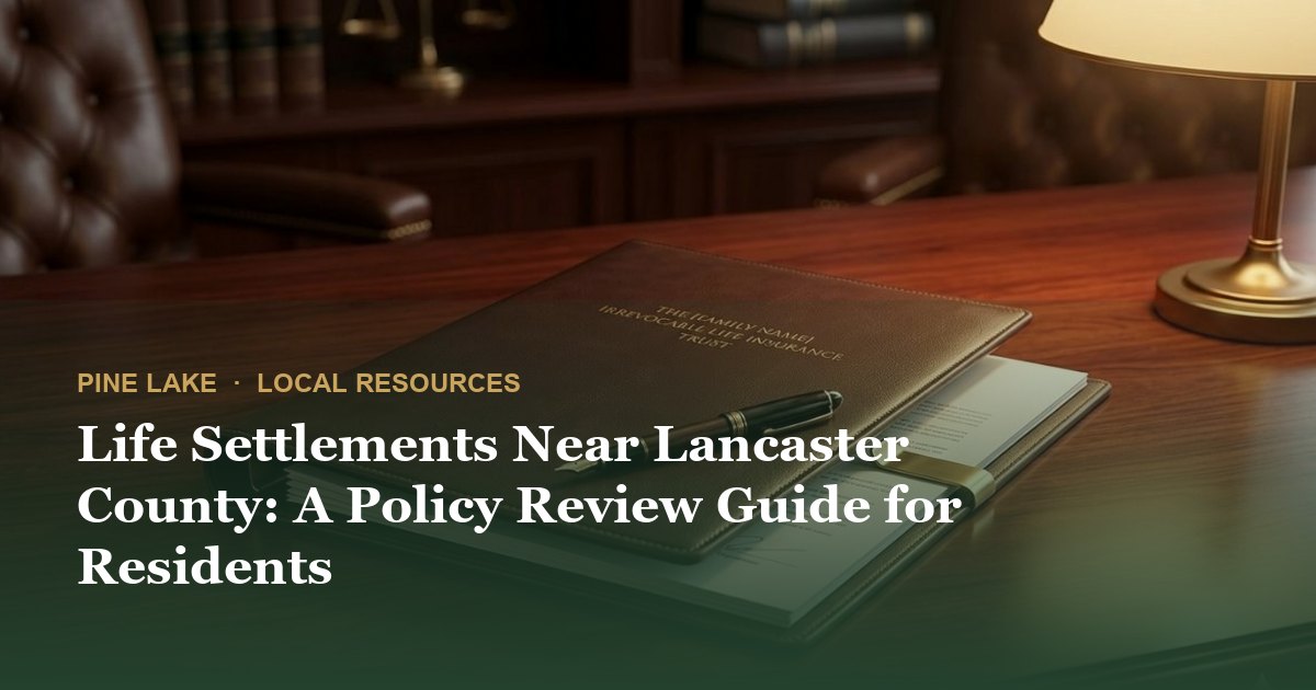 Life Settlements Near Lancaster County: A Policy Review Guide for Residents