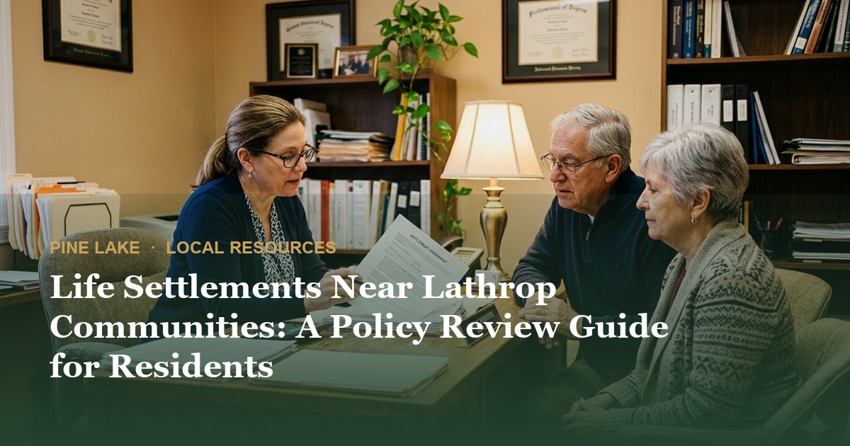 Life Settlements Near Lathrop Communities: A Policy Review Guide for Residents