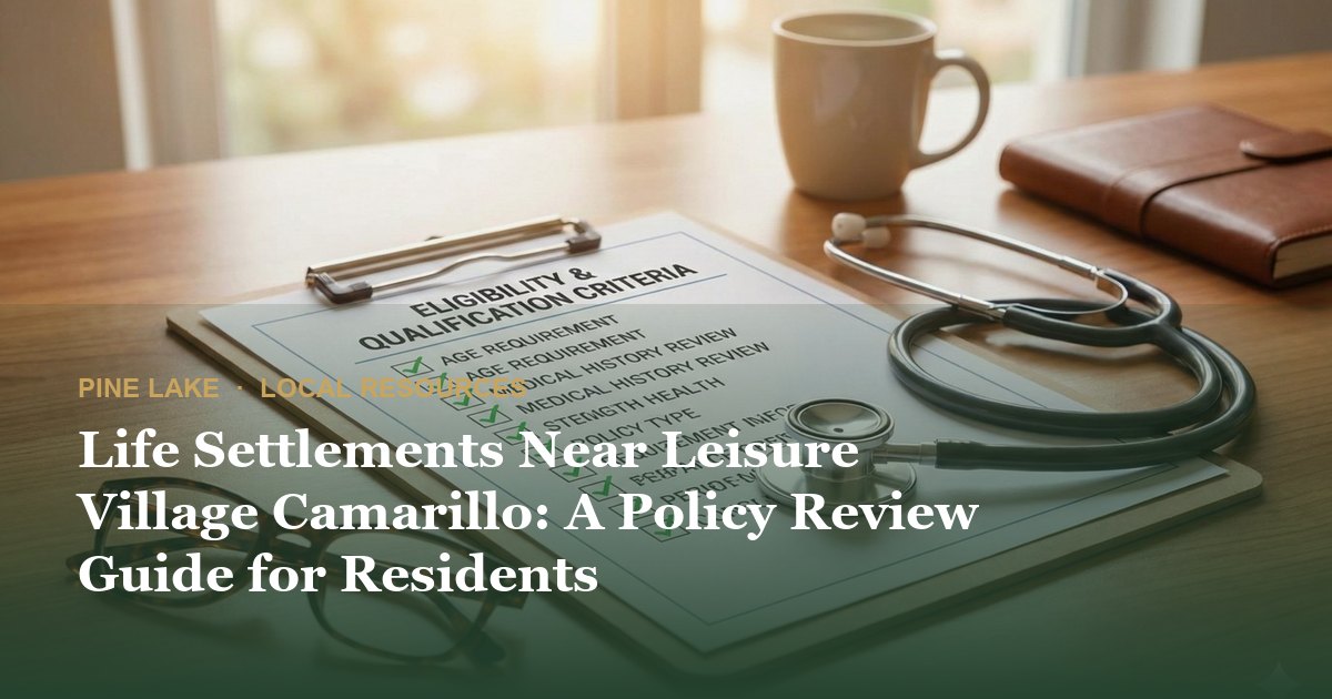 Life Settlements Near Leisure Village Camarillo: A Policy Review Guide for Residents