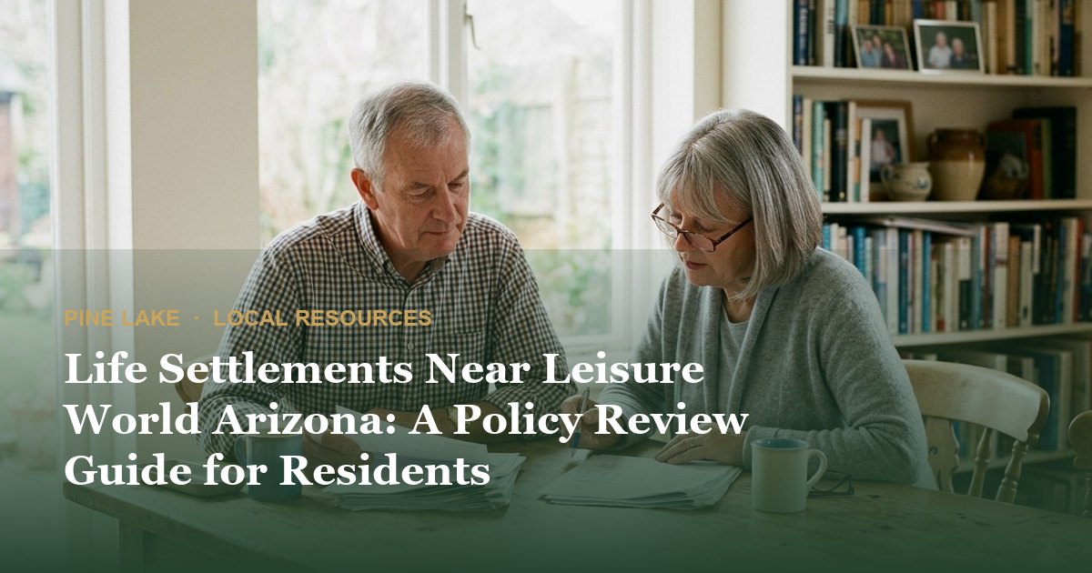 Life Settlements Near Leisure World Arizona: A Policy Review Guide for Residents