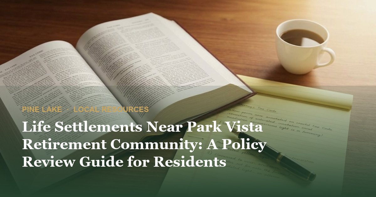Life Settlements Near Park Vista Retirement Community: A Policy Review Guide for Residents