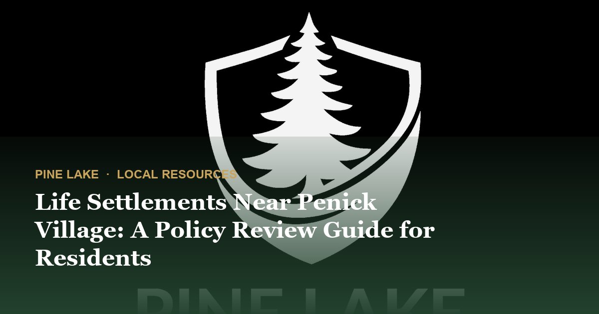 Life Settlements Near Penick Village: A Policy Review Guide for Residents