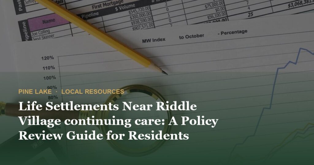 Life Settlements Near Riddle Village continuing care: A Policy Review Guide for Residents