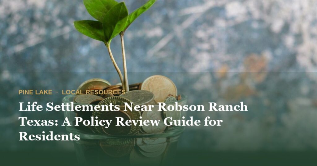 Life Settlements Near Robson Ranch Texas: A Policy Review Guide for Residents