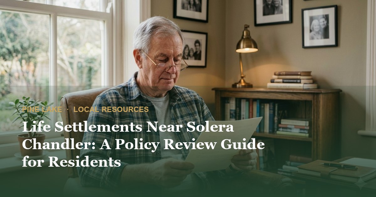 Life Settlements Near Solera Chandler: A Policy Review Guide for Residents