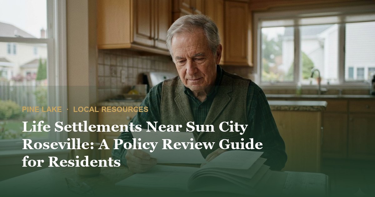 Life Settlements Near Sun City Roseville: A Policy Review Guide for Residents