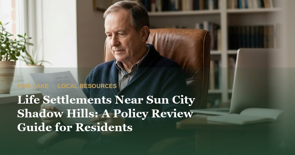 Life Settlements Near Sun City Shadow Hills: A Policy Review Guide for Residents