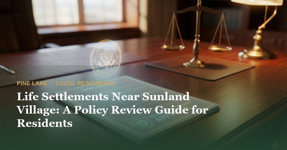 Life Settlements Near Sunland Village: A Policy Review Guide for Residents