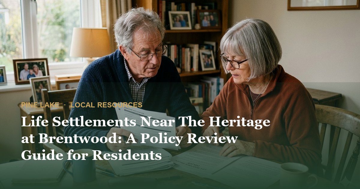 Life Settlements Near The Heritage at Brentwood: A Policy Review Guide for Residents