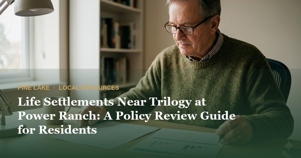 Life Settlements Near Trilogy at Power Ranch: A Policy Review Guide for Residents