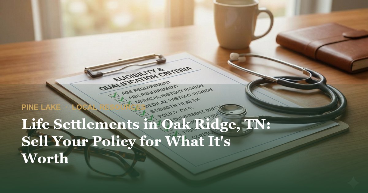 Life Settlements in Oak Ridge, TN: Sell Your Policy for What It's Worth