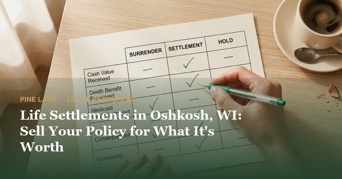Life Settlements in Oshkosh, WI: Sell Your Policy for What It's Worth