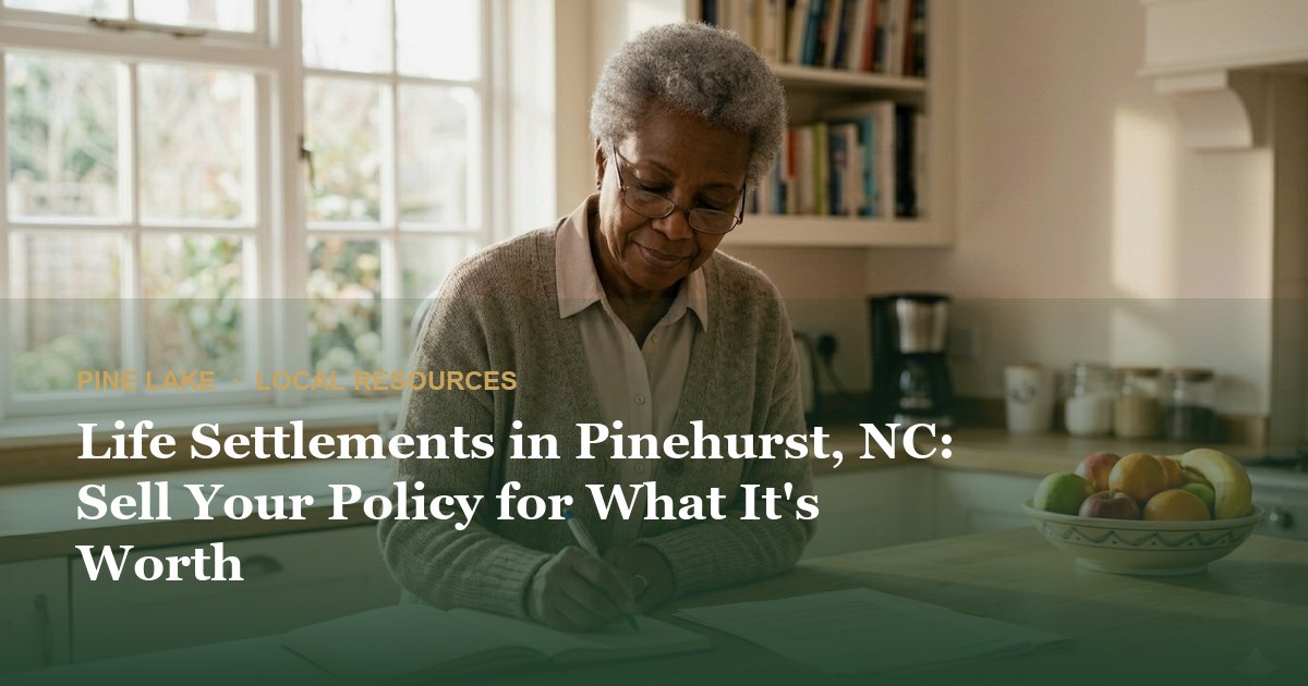 Life Settlements in Pinehurst, NC: Sell Your Policy for What It's Worth