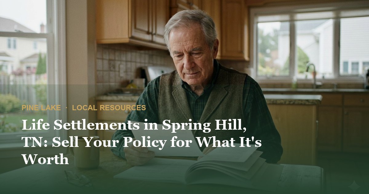 Life Settlements in Spring Hill, TN: Sell Your Policy for What It's Worth