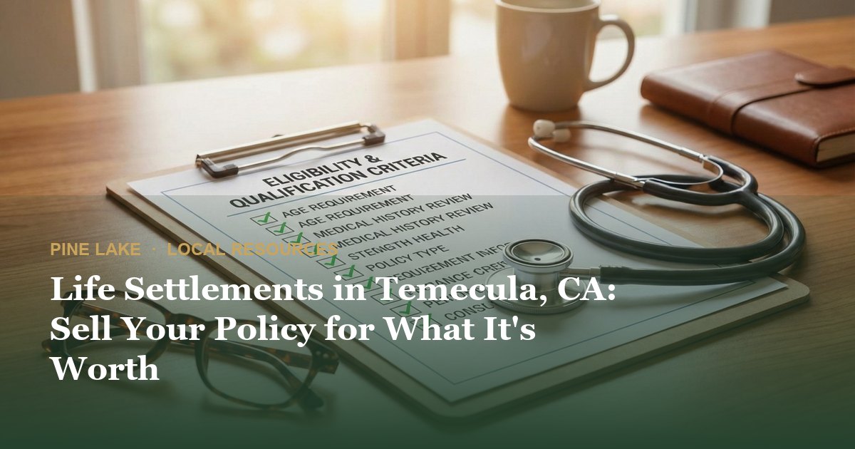 Life Settlements in Temecula, CA: Sell Your Policy for What It's Worth